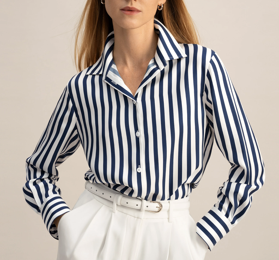 Lilysilk The Amalfi Stripe Silk Shirt