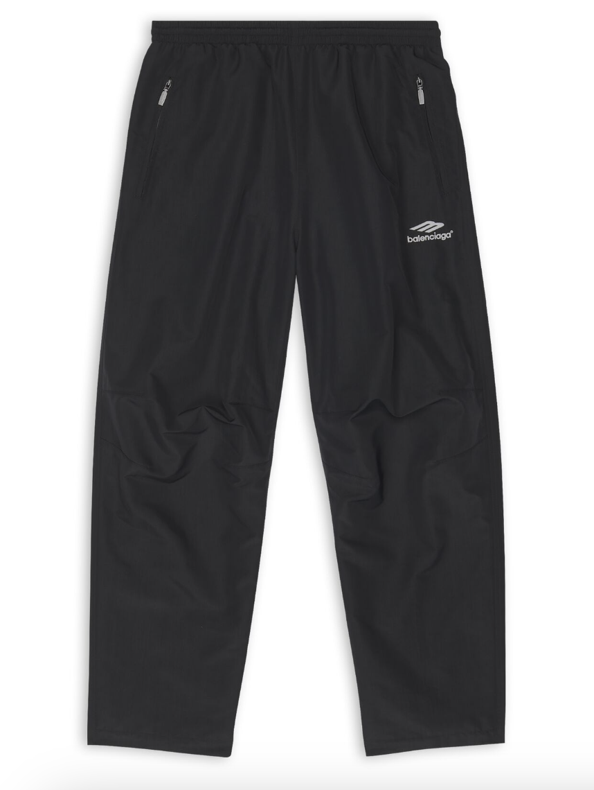BALENCIAGA 3B SPORTS ICON SMALL FIT TRACKSUIT PANTS IN BLACK