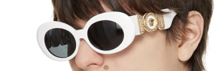 VERSACE
White Medusa Biggie Oval Sunglasses