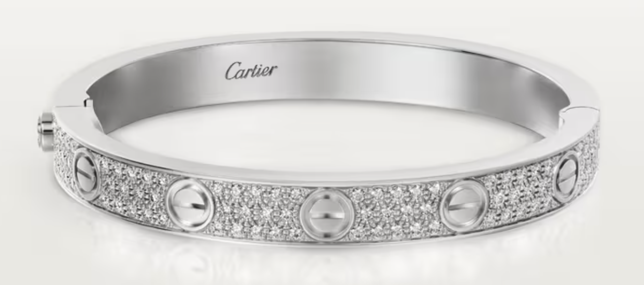 Cartier Love Bracelet Diamond Paved in White Gold