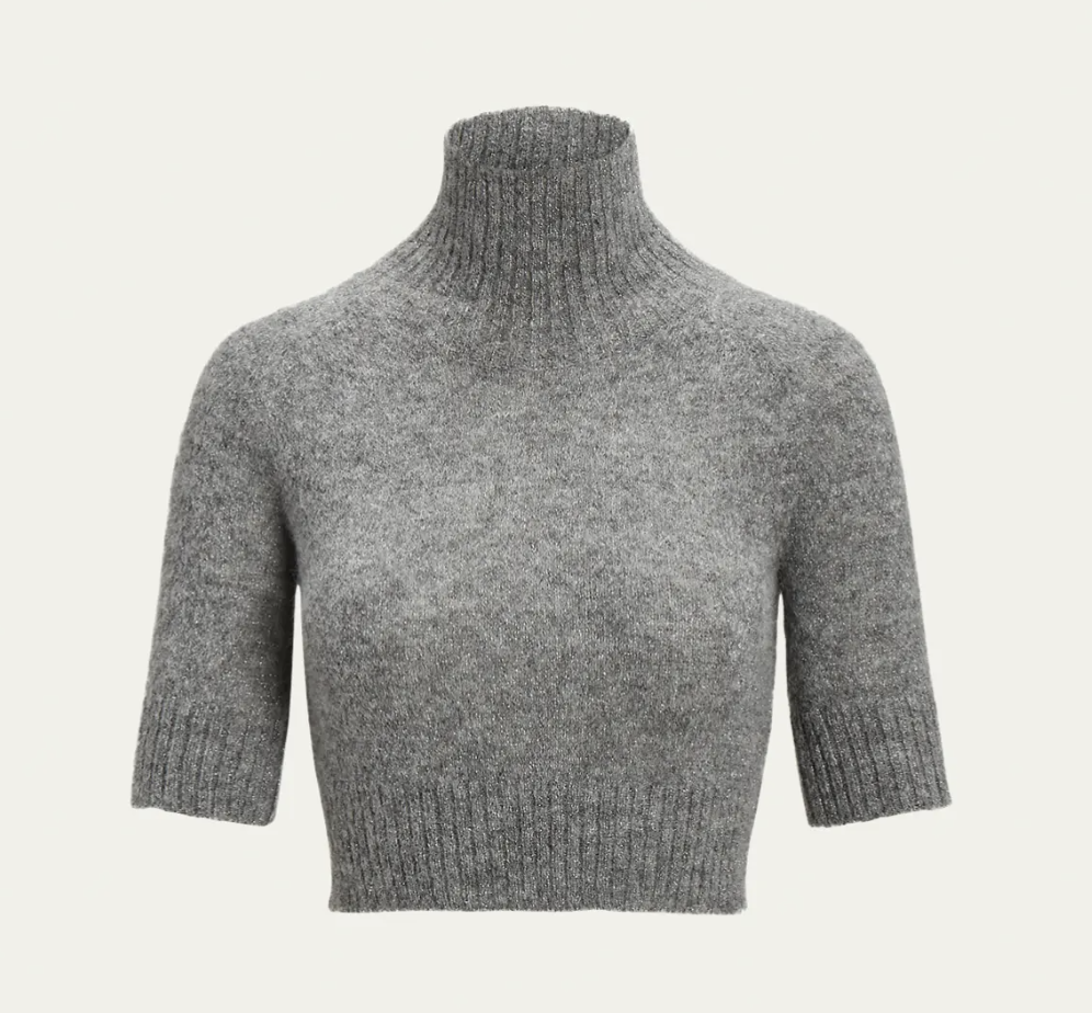 RALPH LAUREN COLLECTION
Short-Sleeve Turtleneck Crop Wool Sweater