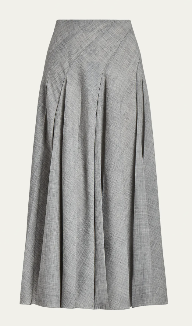 RALPH LAUREN COLLECTION
Harleigh Pleated Wool Maxi Skirt