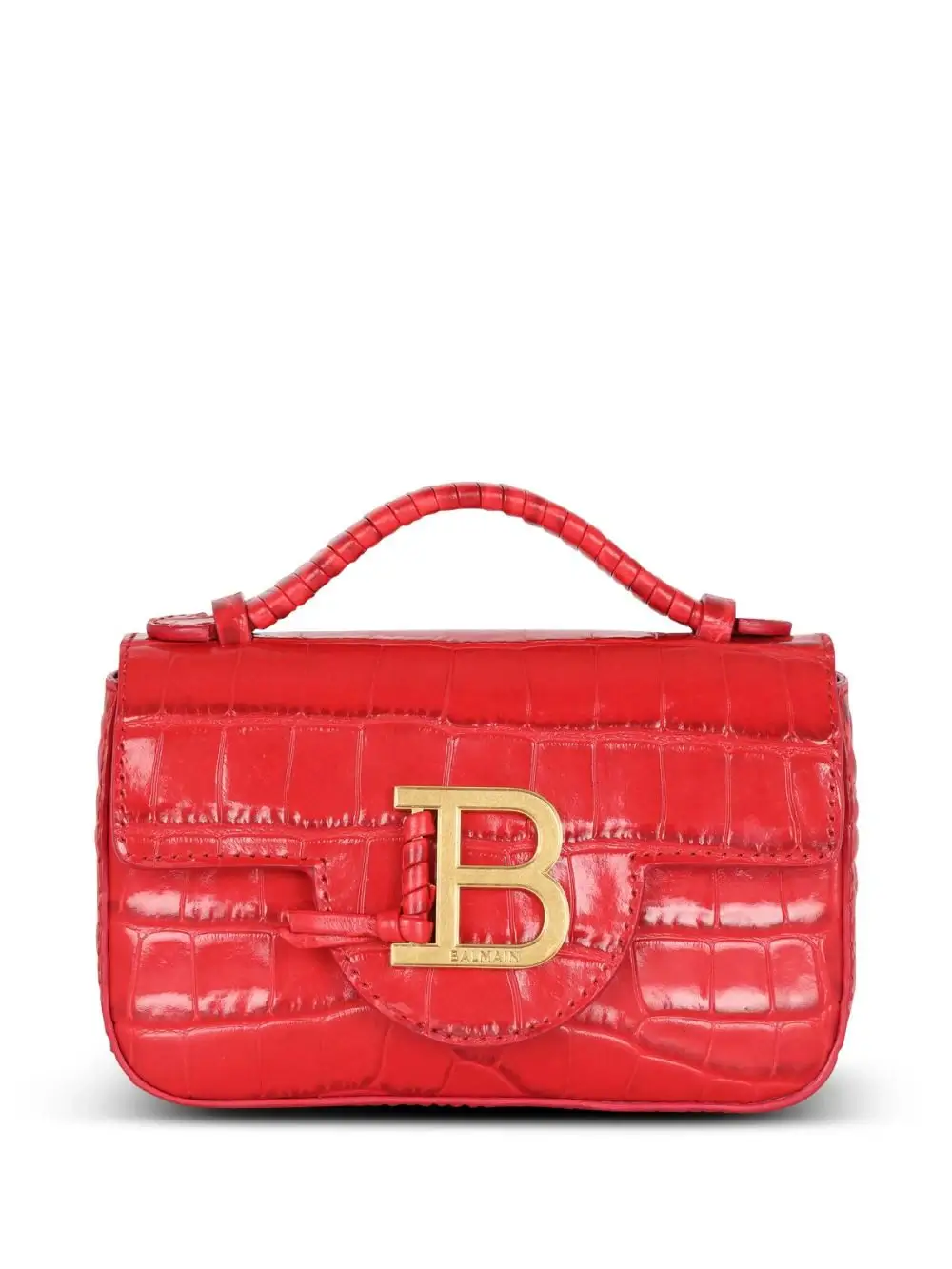 Balmain B-Buzz crocodile-effect mini bag